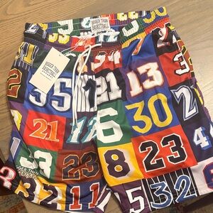 NBA BBALL Jersey Print Men's Athletic Shorts
